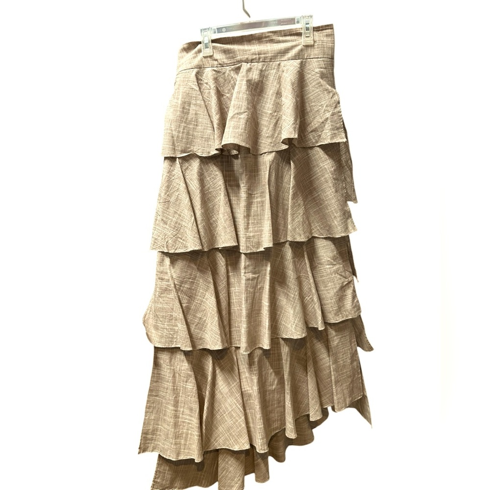 FRAMED TIERED RUFFLE SKIRT